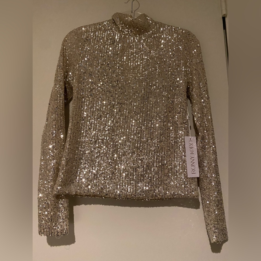 Ronny Kobo NWT Sequined top